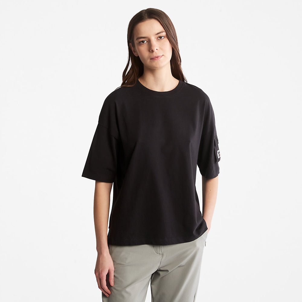 Progressive Utility Pocket T-Shirt for Women in Black Timberland US