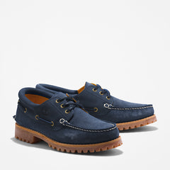 Timberland® 3-Eye Lug Handsewn Boat Shoe for Men in Navy Timberland US