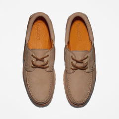 Timberland® 3-Eye Lug Handsewn Boat Shoe for Men in Light Brown Timberland For Sale