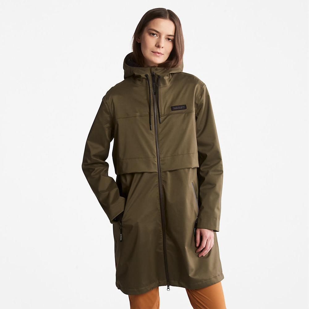 Waterproof Mid-length Parka for Women in Dark Green Timberland For Sale