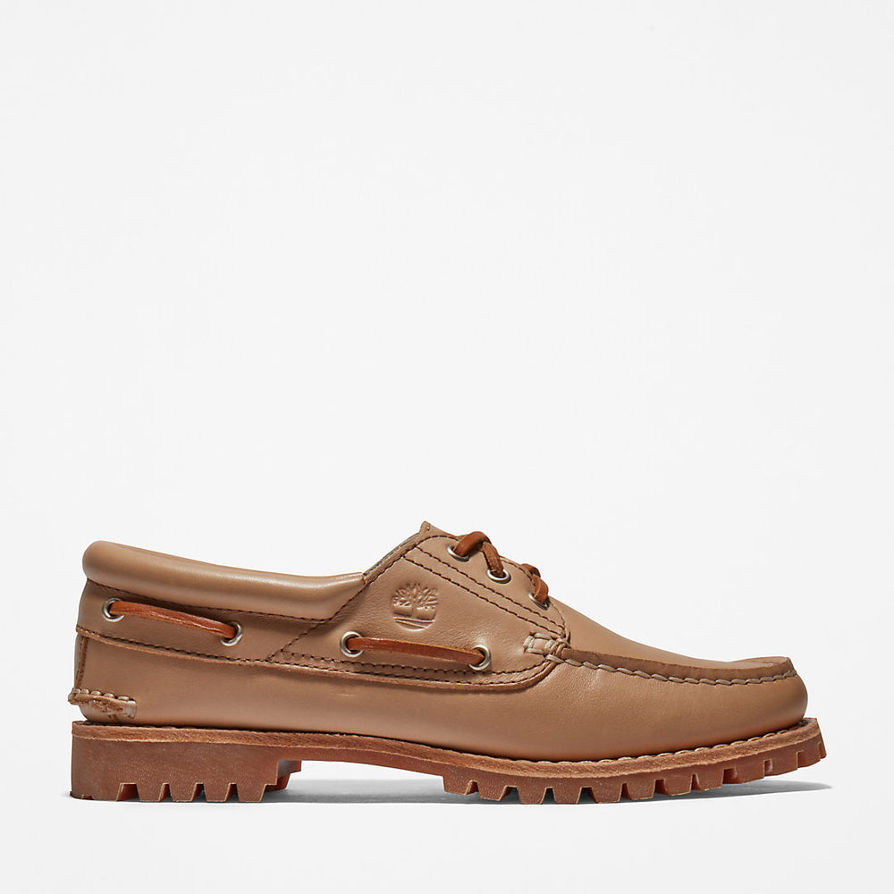 Timberland® Noreen 3-Eye Boat Shoe for Women in Beige Timberland Sale
