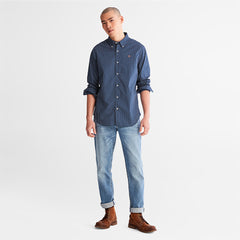 Microprint Shirt for Men in Blue Timberland US