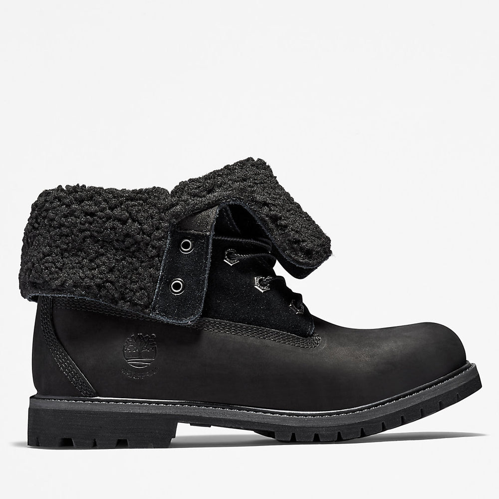 Timberland® Authentic Fold-over Boot for Women in Black Timberland On Sale