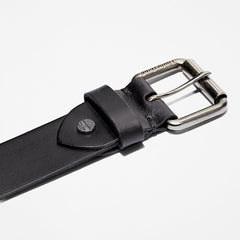Roller Buckle Leather Belt for Men in Black Timberland Outlet
