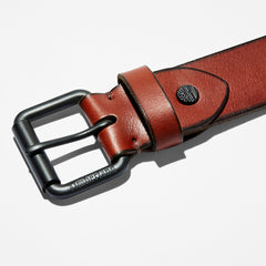 Roller Buckle Leather Belt for Men in Brown Timberland Sale