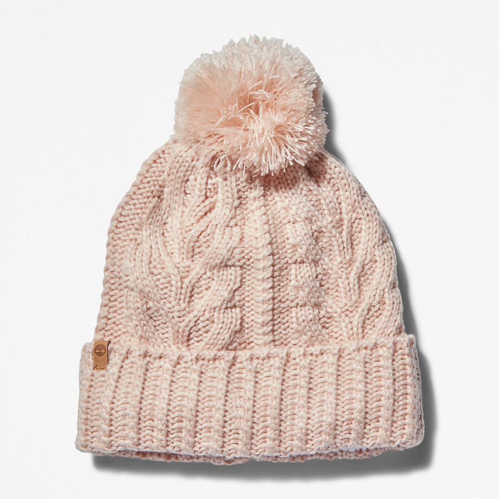 Autumn Woods Cable Beanie for Women in Light Pink Timberland Sale
