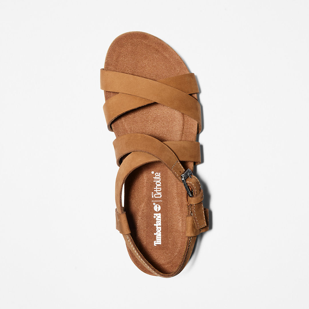 Malibu Waves Ankle Strap Sandal for Women in Brown Timberland For Sale