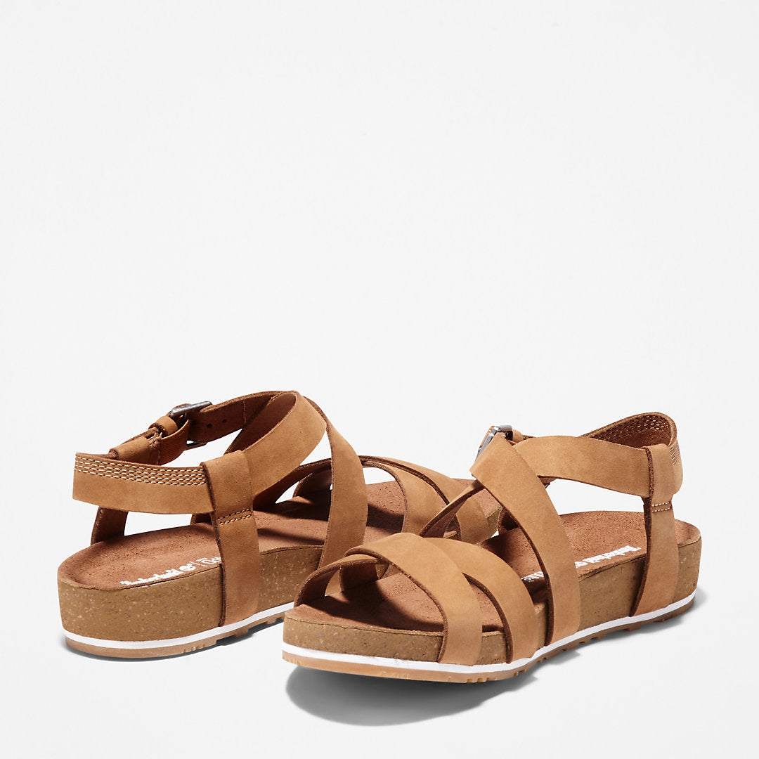 Malibu Waves Ankle Strap Sandal for Women in Brown Timberland For Sale