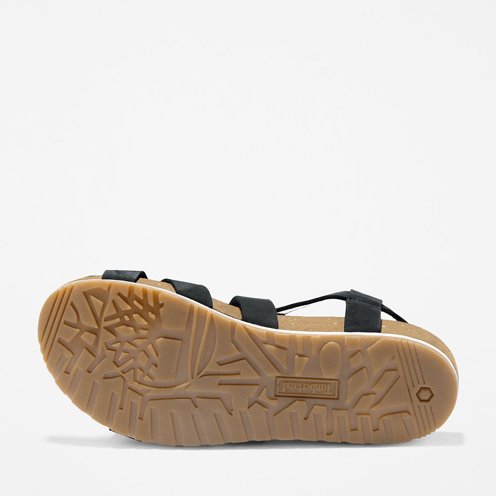 Malibu Waves Ankle Strap Sandal for Women in Black Timberland Outlet