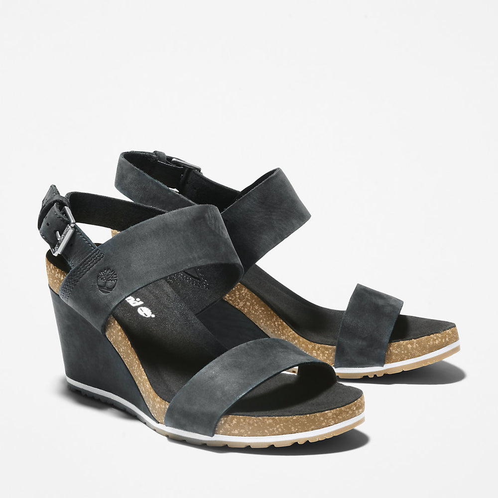 Capri Sunset Wedge Sandal for Women in Black Timberland Online