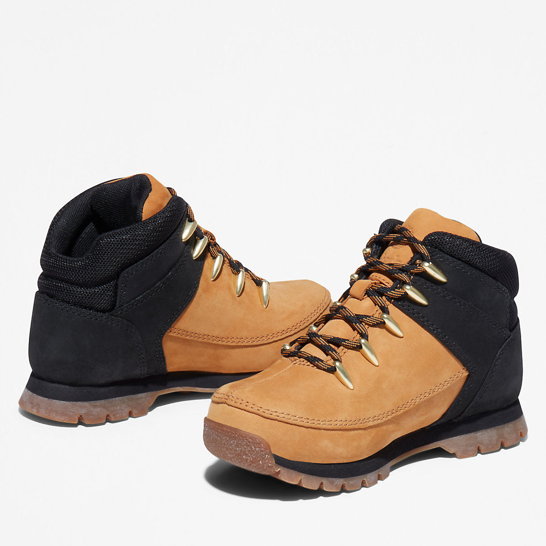 Euro Sprint Mid Hiker for Junior in Yellow/Black Timberland For Sale