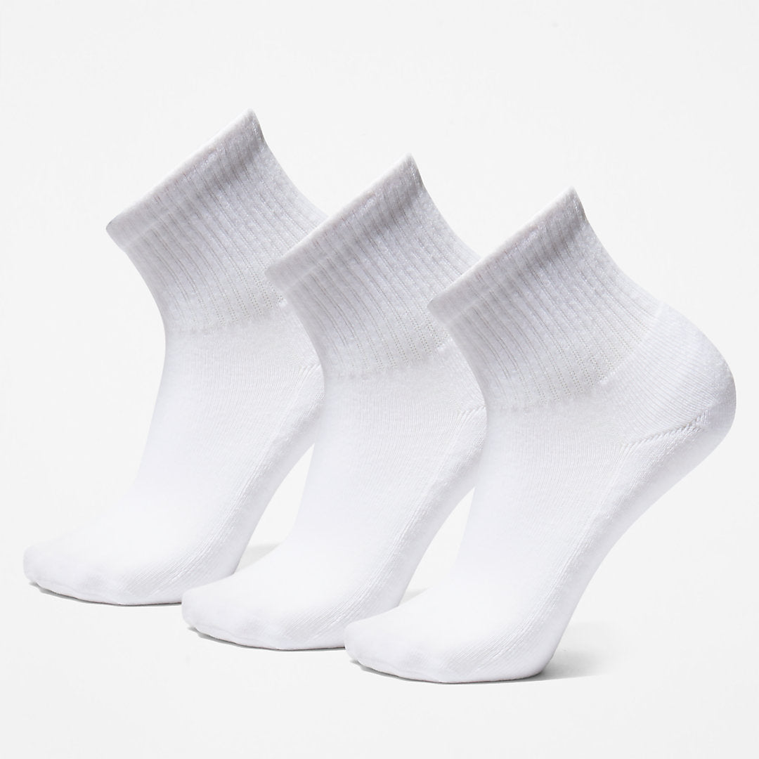 Stratham 3-Pack Quarter-length Sport Socks for Men in White Timberland On Sale