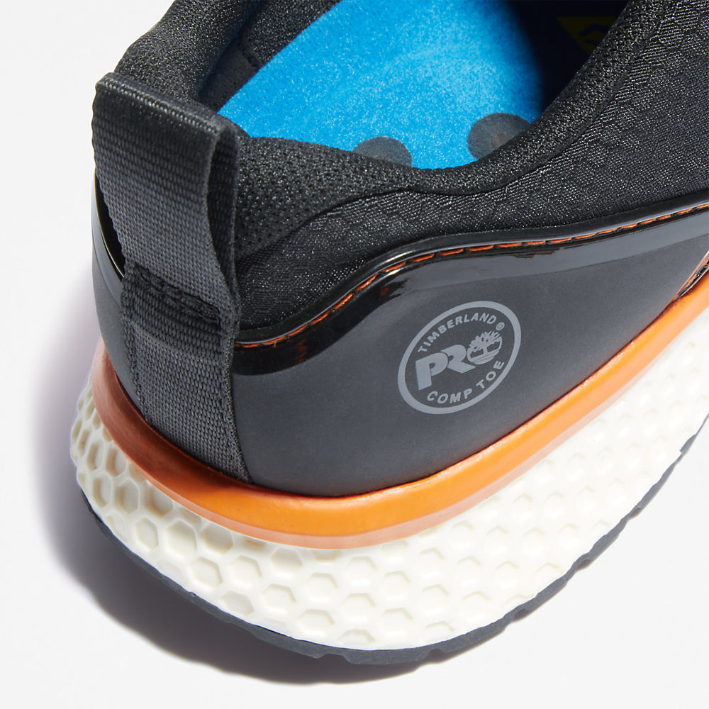 Timberland PRO® Reaxion Work Shoe for Men in Black/Orange Timberland On Sale