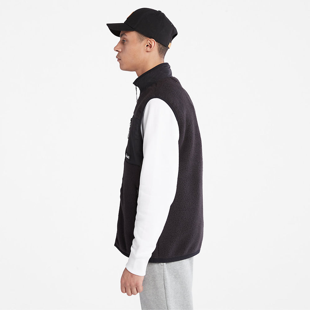 High-Pile Fleece Gilet for Men in Black Timberland US
