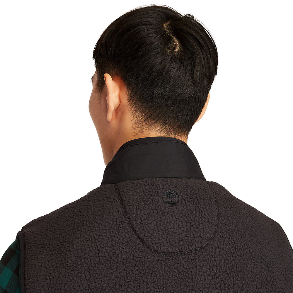 High-Pile Fleece Gilet for Men in Black Timberland US