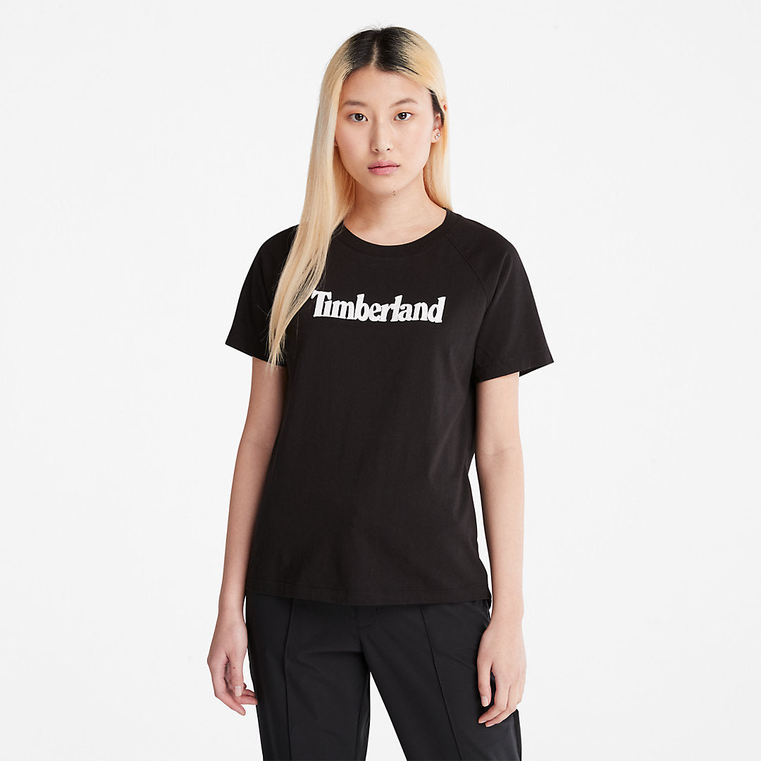 Logo T-Shirt for Women in Black Timberland Discount