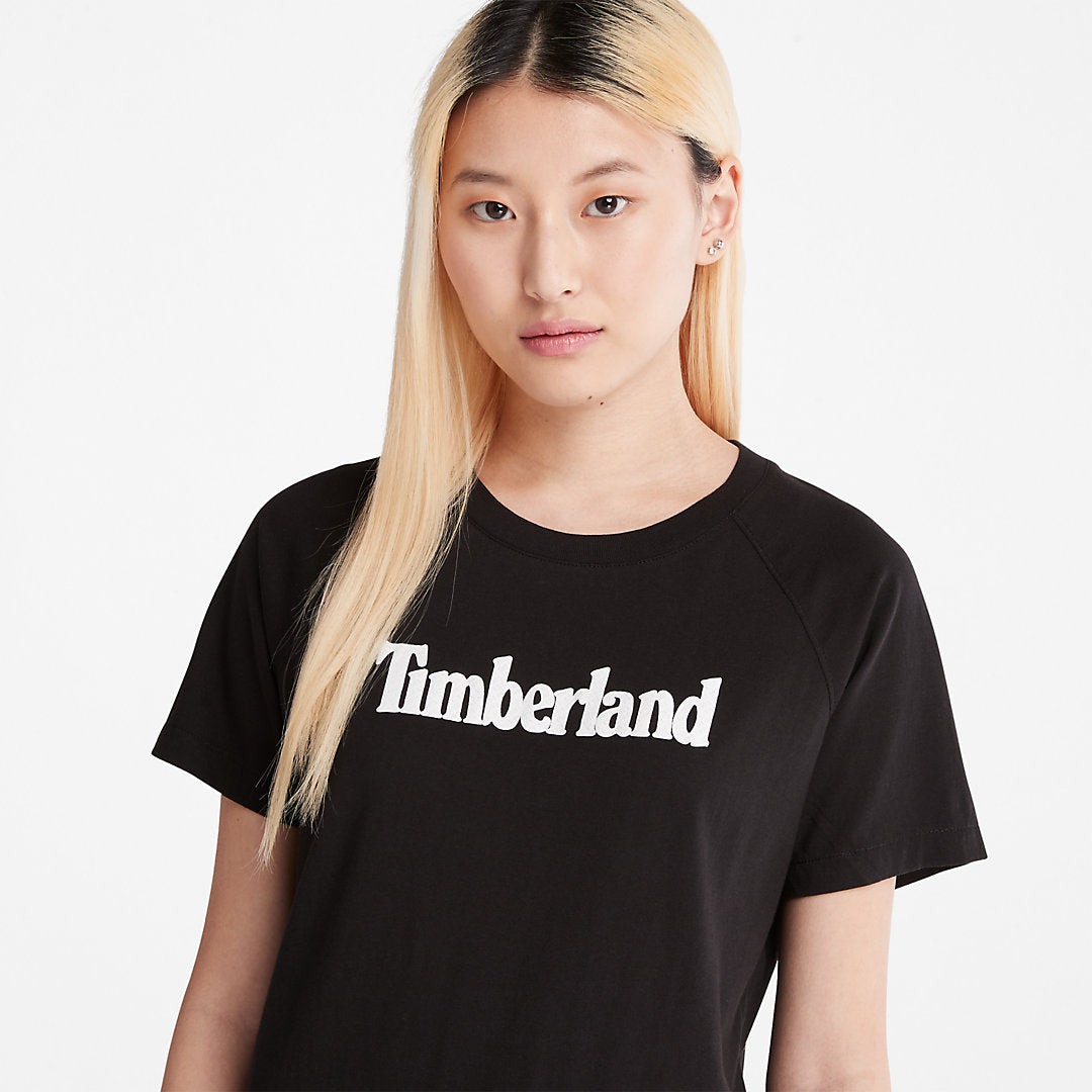 Logo T-Shirt for Women in Black Timberland Discount