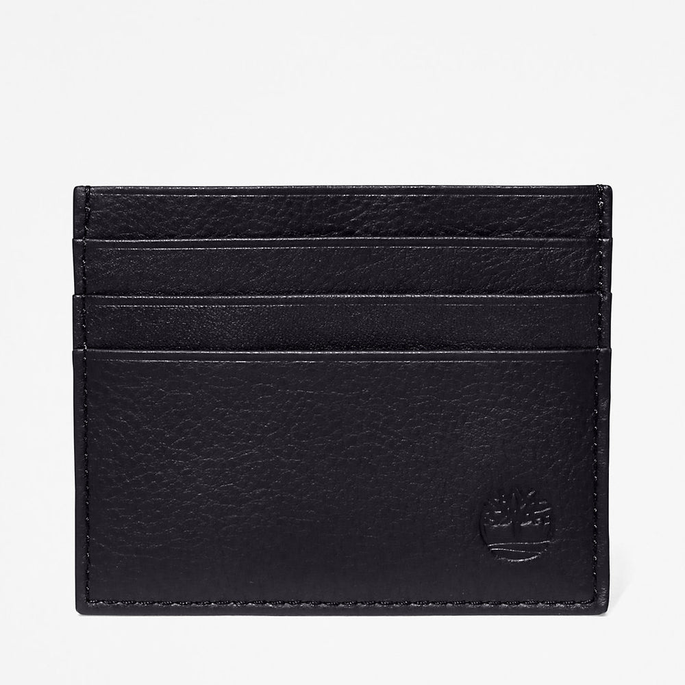 Leather Card Holder & Keyring Gift Set in Black Timberland For Sale