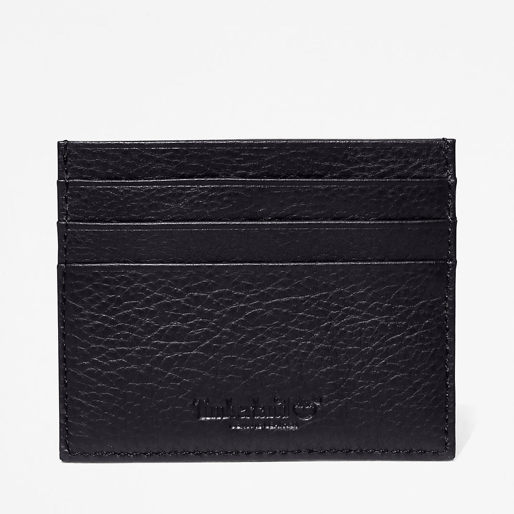 Leather Card Holder & Keyring Gift Set in Black Timberland For Sale