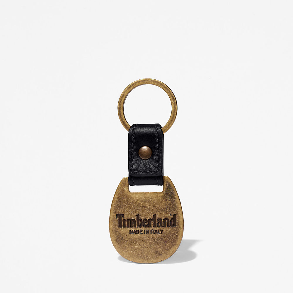 Leather Card Holder & Keyring Gift Set in Black Timberland For Sale
