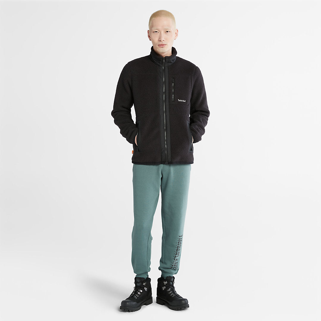 Sherpa Fleece Jacket for Men in Black Timberland On Sale