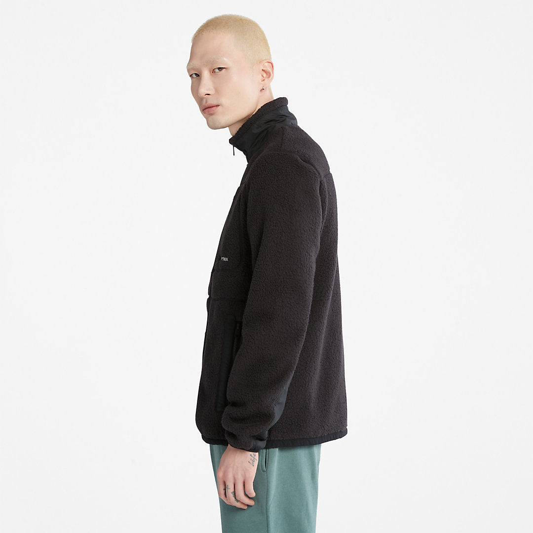 Sherpa Fleece Jacket for Men in Black Timberland On Sale