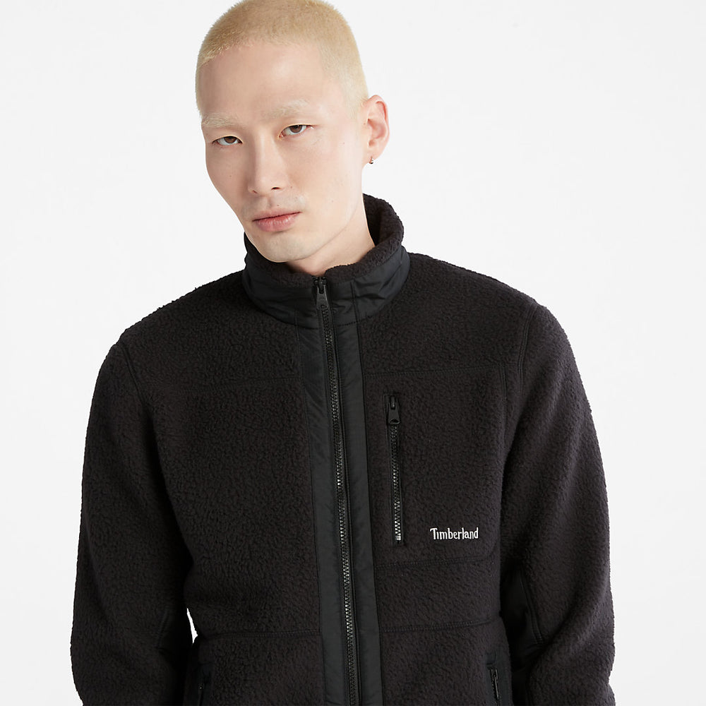 Sherpa Fleece Jacket for Men in Black Timberland On Sale