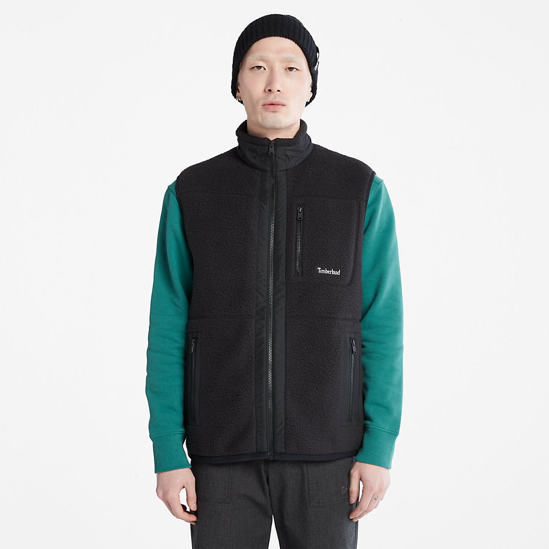 High-pile Fleece Gilet for Men in Black Timberland Sale