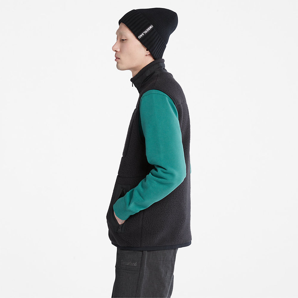 High-pile Fleece Gilet for Men in Black Timberland Sale