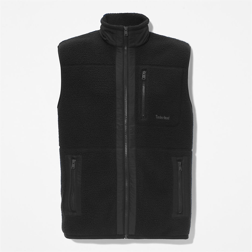 High-pile Fleece Gilet for Men in Black Timberland Sale