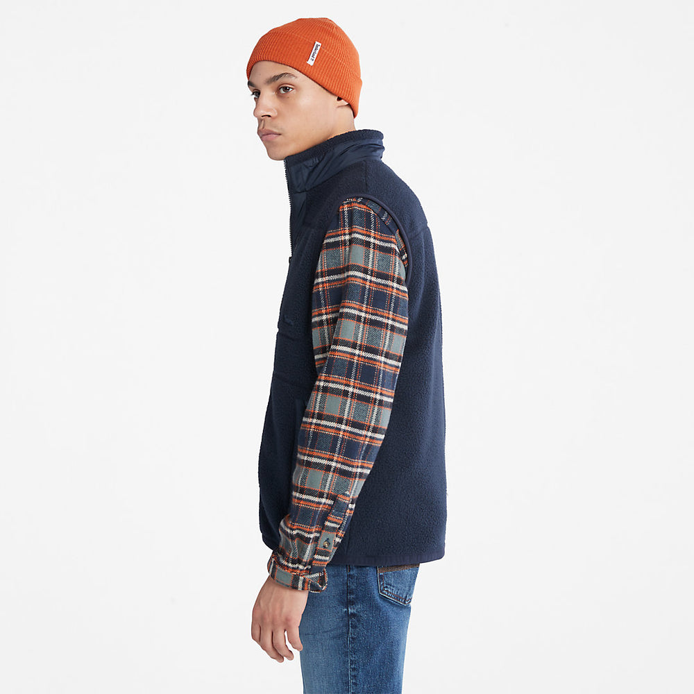 High-pile Fleece Gilet for Men in Navy Timberland Online