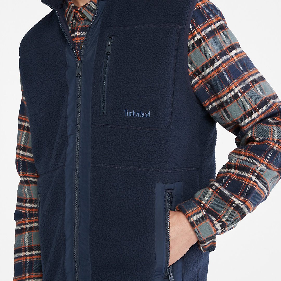 High-pile Fleece Gilet for Men in Navy Timberland Online