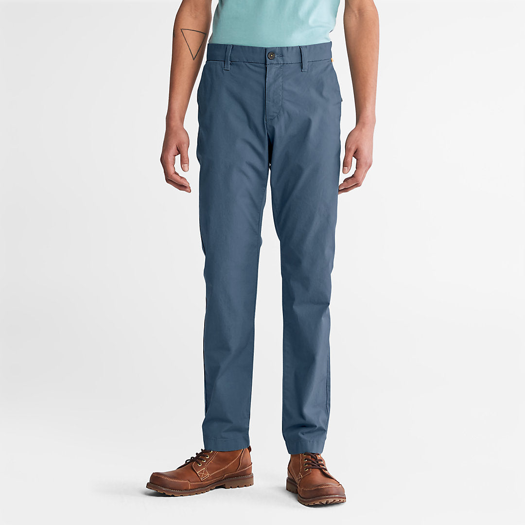Sargent Lake Stretch Chinos for Men in Blue Timberland On Sale