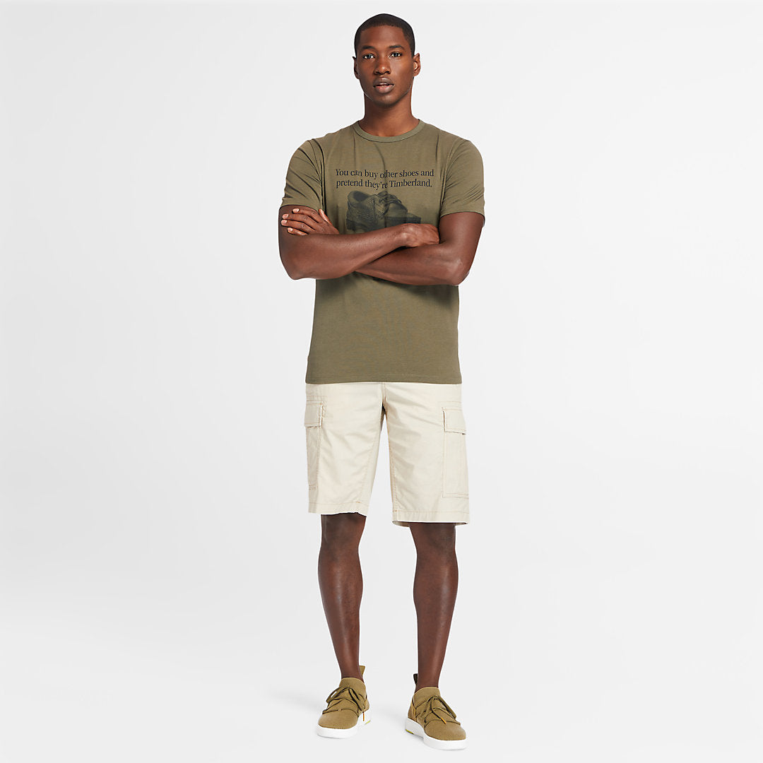 Poplin Cargo Shorts for Men in Beige Timberland For Sale