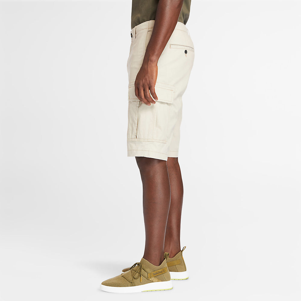 Poplin Cargo Shorts for Men in Beige Timberland For Sale