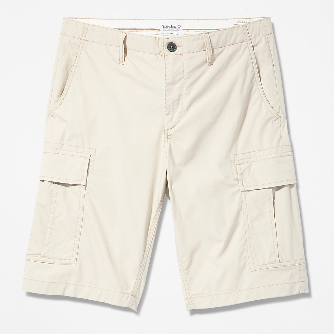 Poplin Cargo Shorts for Men in Beige Timberland For Sale