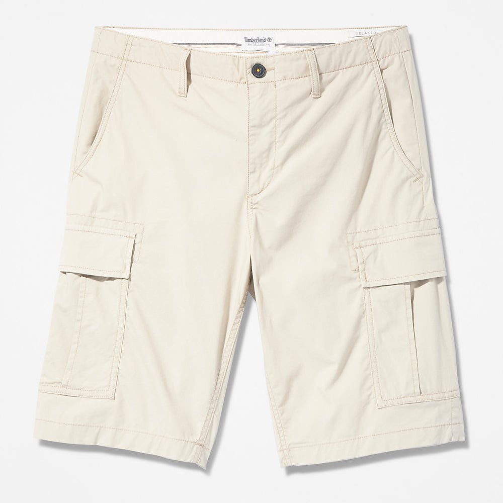 Poplin Cargo Shorts for Men in Beige Timberland For Sale