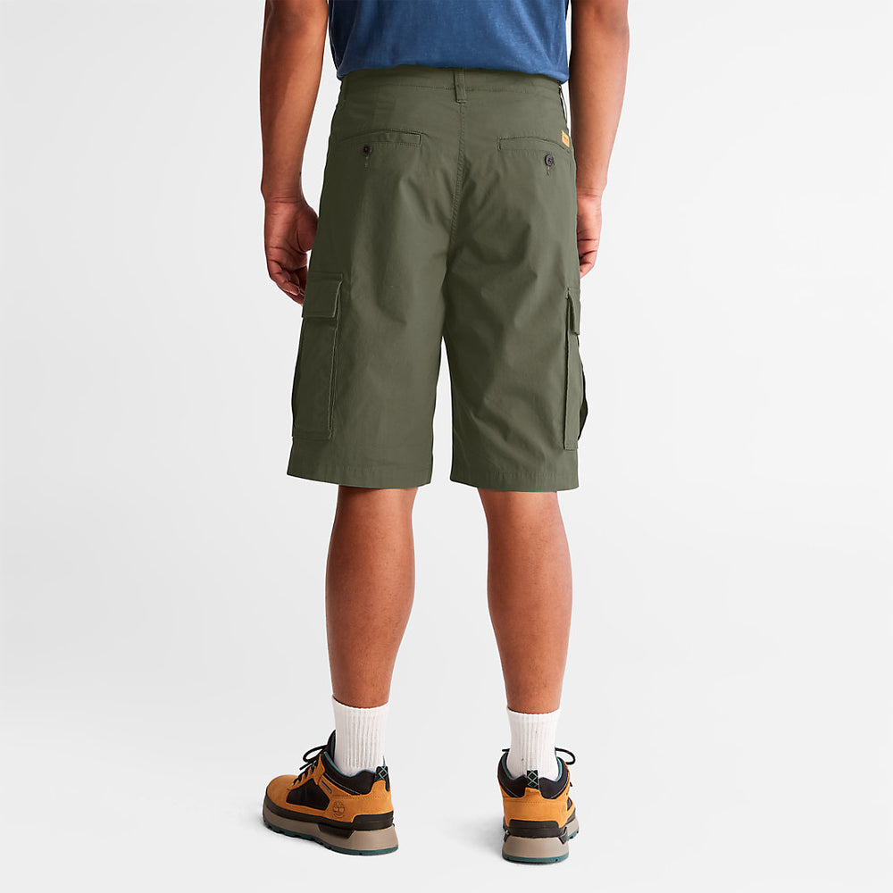 Poplin Cargo Shorts for Men in Dark Green Timberland Outlet