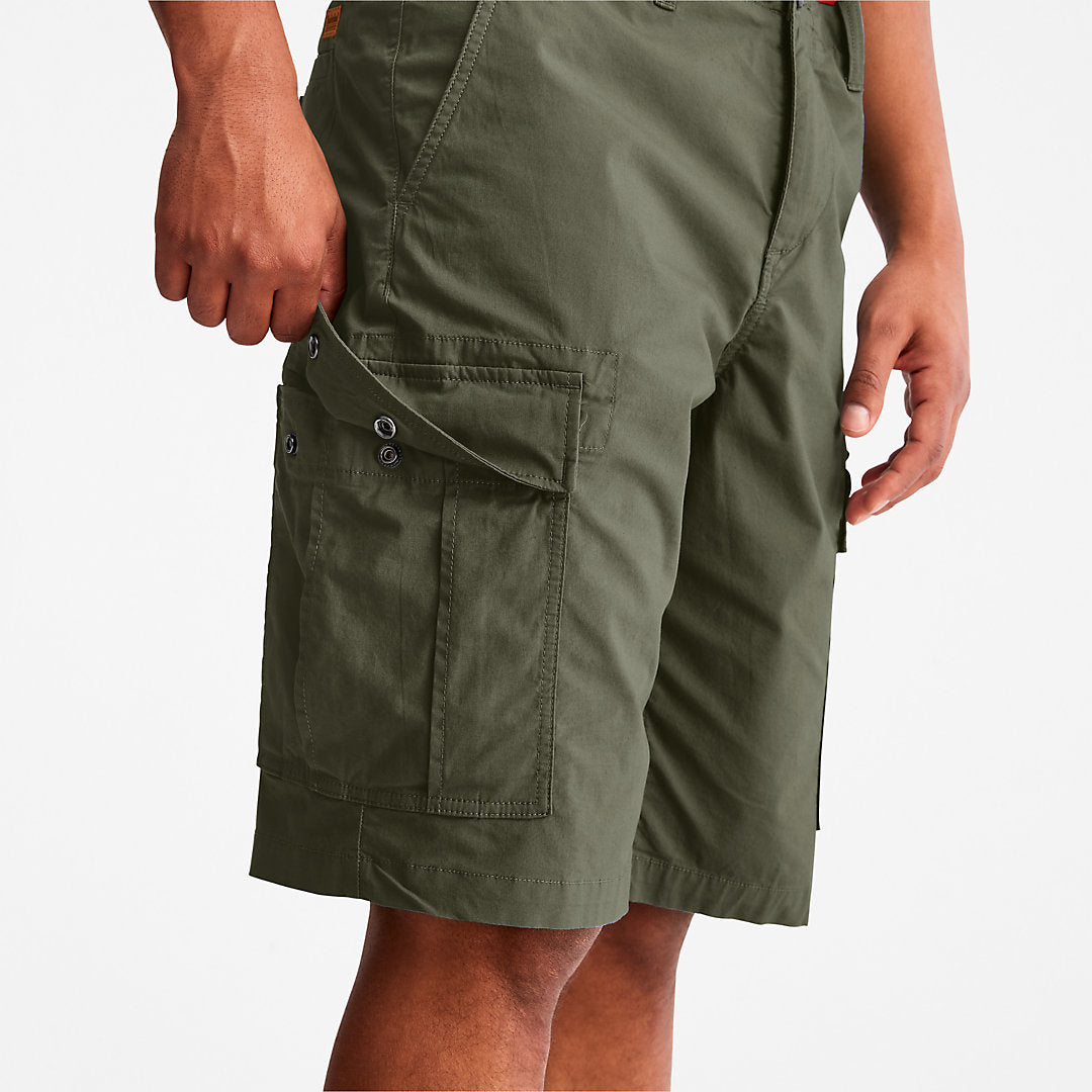 Poplin Cargo Shorts for Men in Dark Green Timberland Outlet