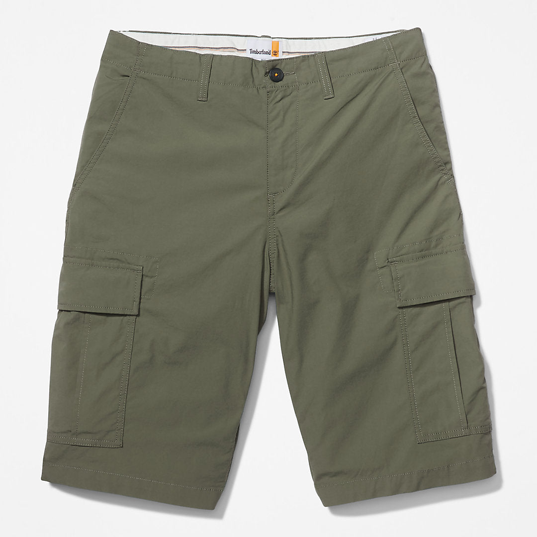 Poplin Cargo Shorts for Men in Dark Green Timberland Outlet