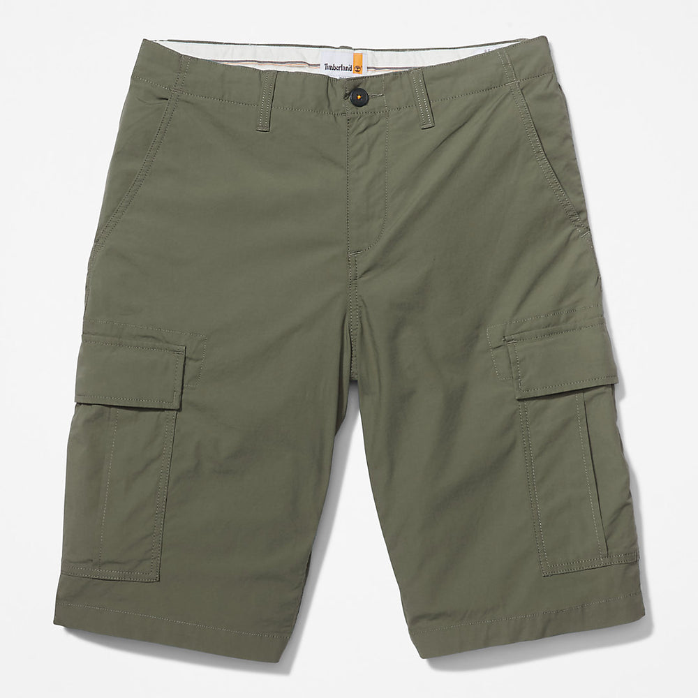 Poplin Cargo Shorts for Men in Dark Green Timberland Outlet