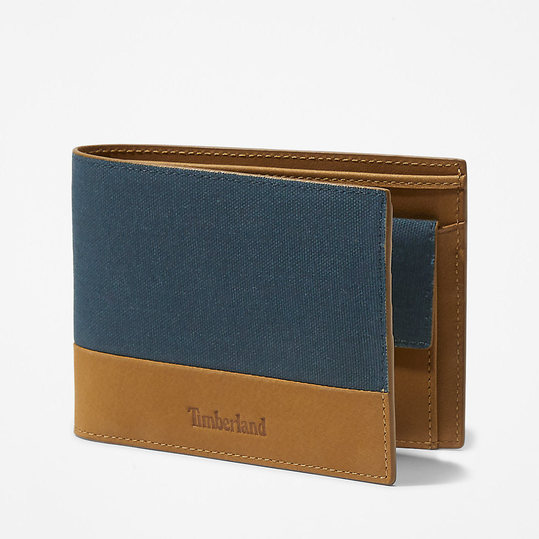 Braeburn Large Wallet with Coin Pocket for Men in Blue Timberland On Sale