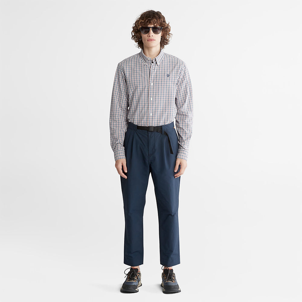 Seersucker Gingham Shirt for Men in Purple Timberland US