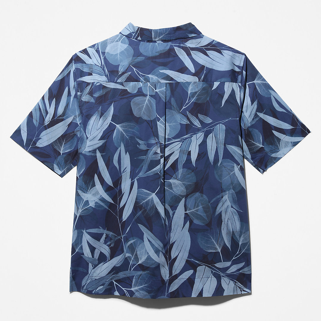 Organic Cotton Resort Shirt for Men in Blue Timberland For Sale