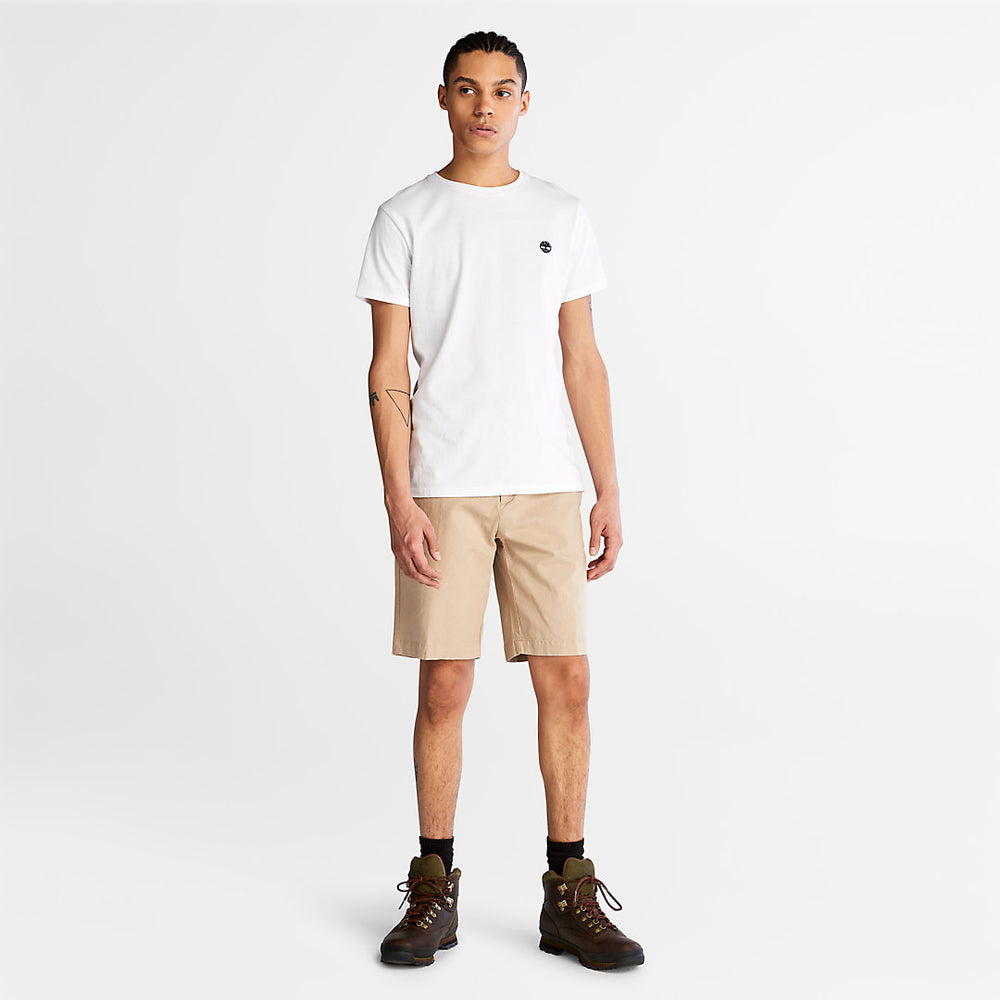 Cotton and Linen-Blend Shorts for Men in Beige Timberland For Sale