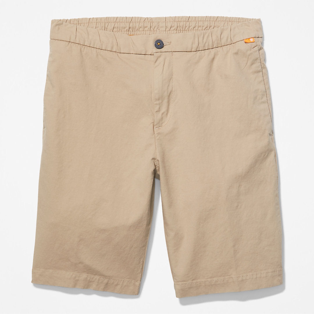 Cotton and Linen-Blend Shorts for Men in Beige Timberland For Sale