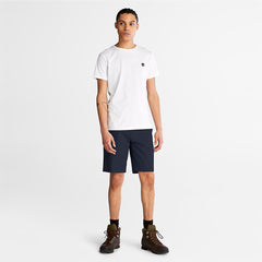 Cotton and Linen-Blend Shorts for Men in Navy Timberland Outlet
