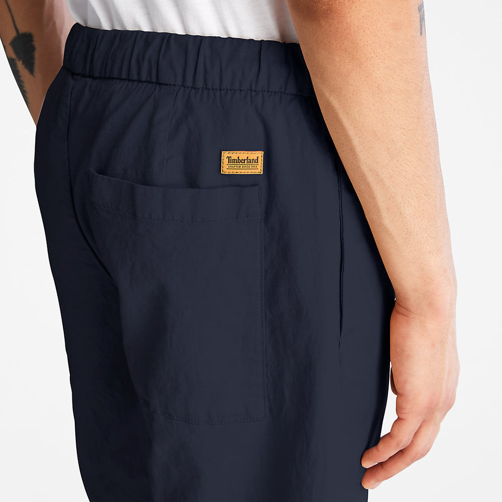 Cotton and Linen-Blend Shorts for Men in Navy Timberland Outlet