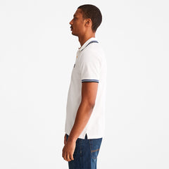 Millers River Tipped Polo Shirt for Men in White Timberland On Sale