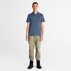 Millers River Tipped Polo Shirt for Men in Blue Timberland For Sale